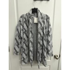 89th + Madison Men’s Open Front Cardigan Sweater 2X Gray
